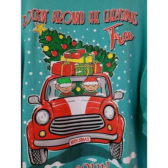 Simply Southern Christmas Long Sleeve T-Shirt Blue Women's Size Large - Picture 5 of 7